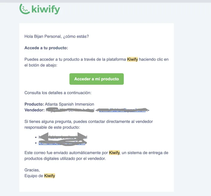 Screenshot of how the email invitation